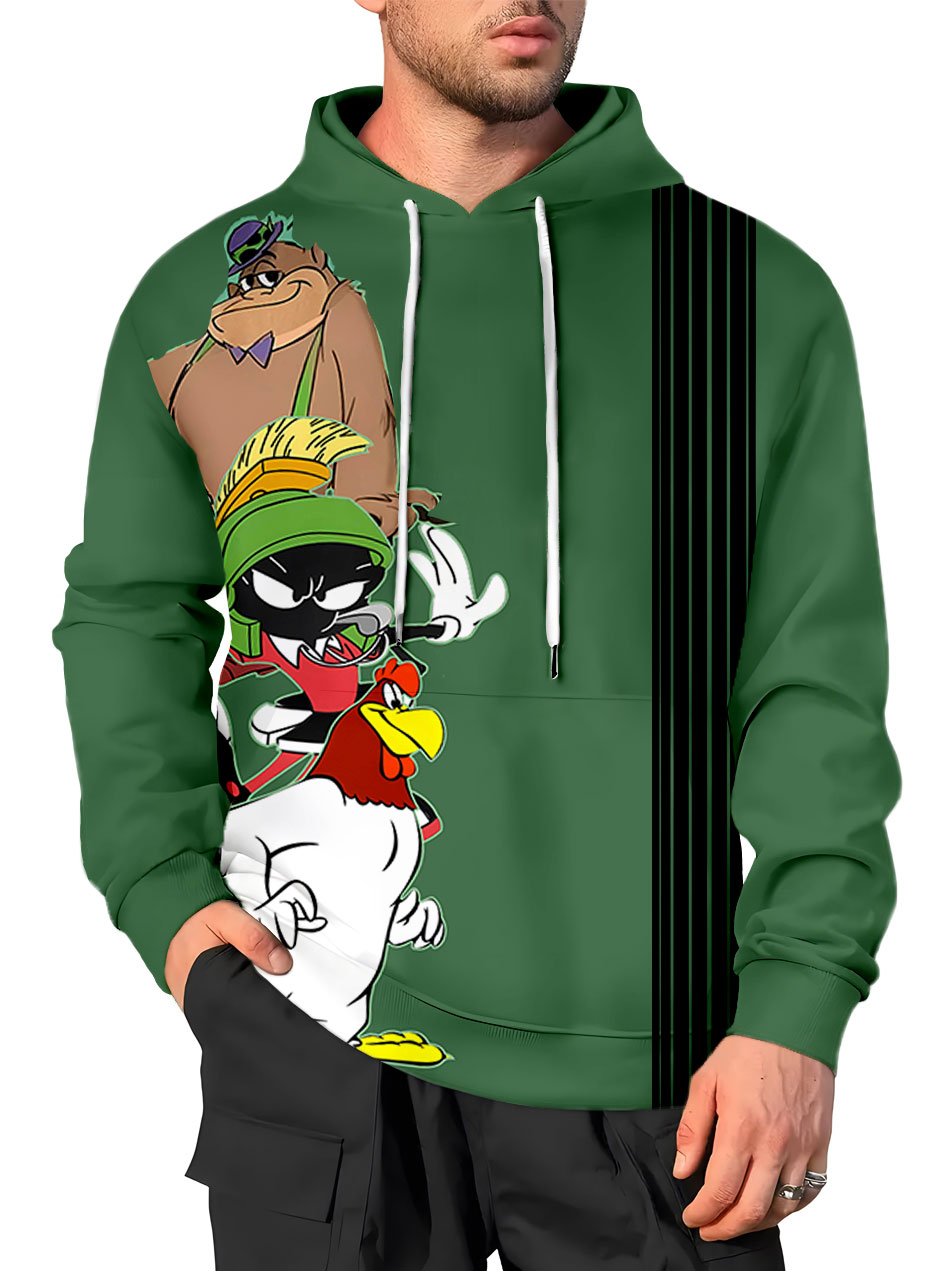 Men's Casual Art Cartoon Graphic Hoodie