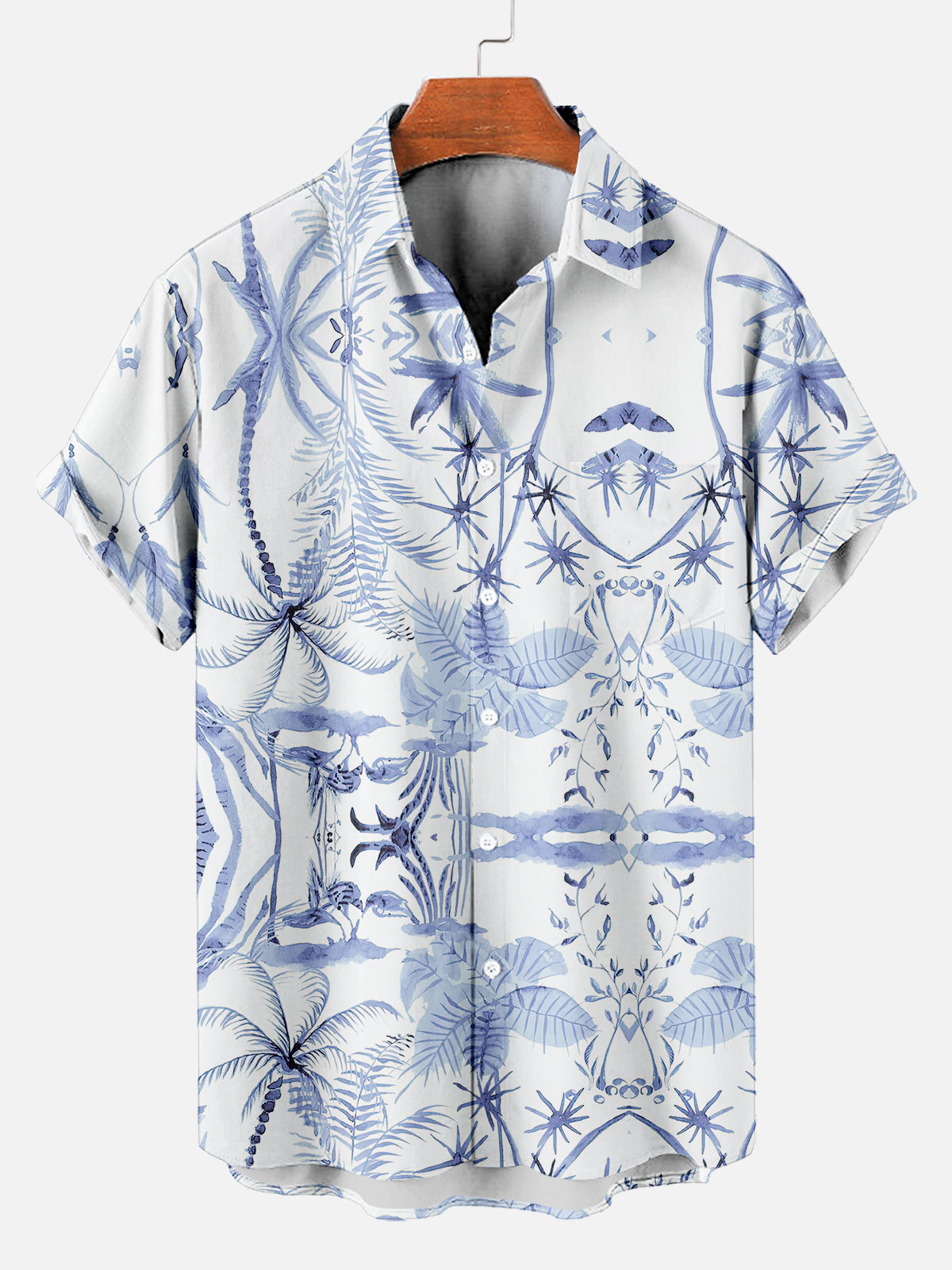 Men's Short Refreshing elegant hawaii Sleeve Shirt 