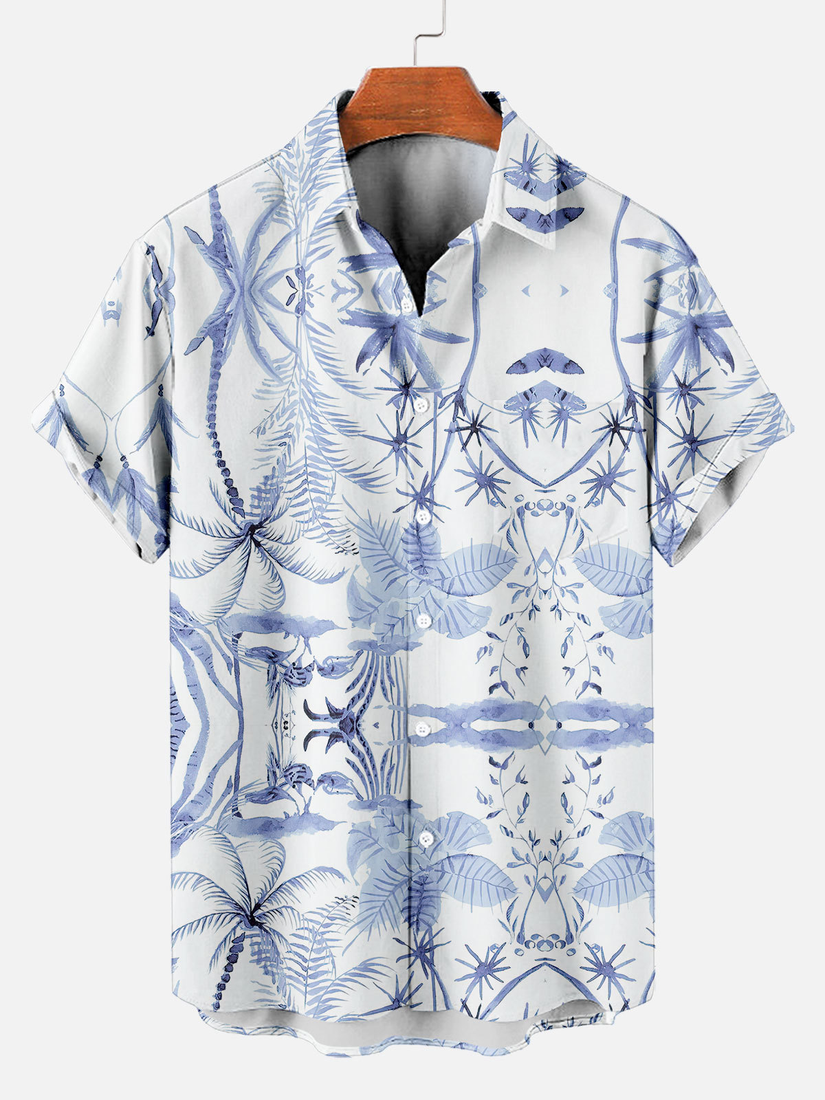 Men's Short Refreshing elegant hawaii Sleeve Shirt 