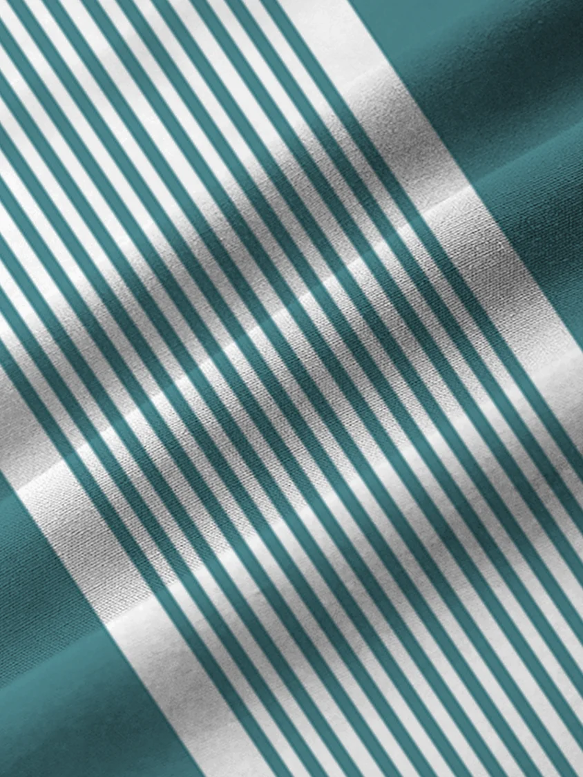 Leisure Colorful Pattern Printing Lapel Neck Short Sleeve Shirt