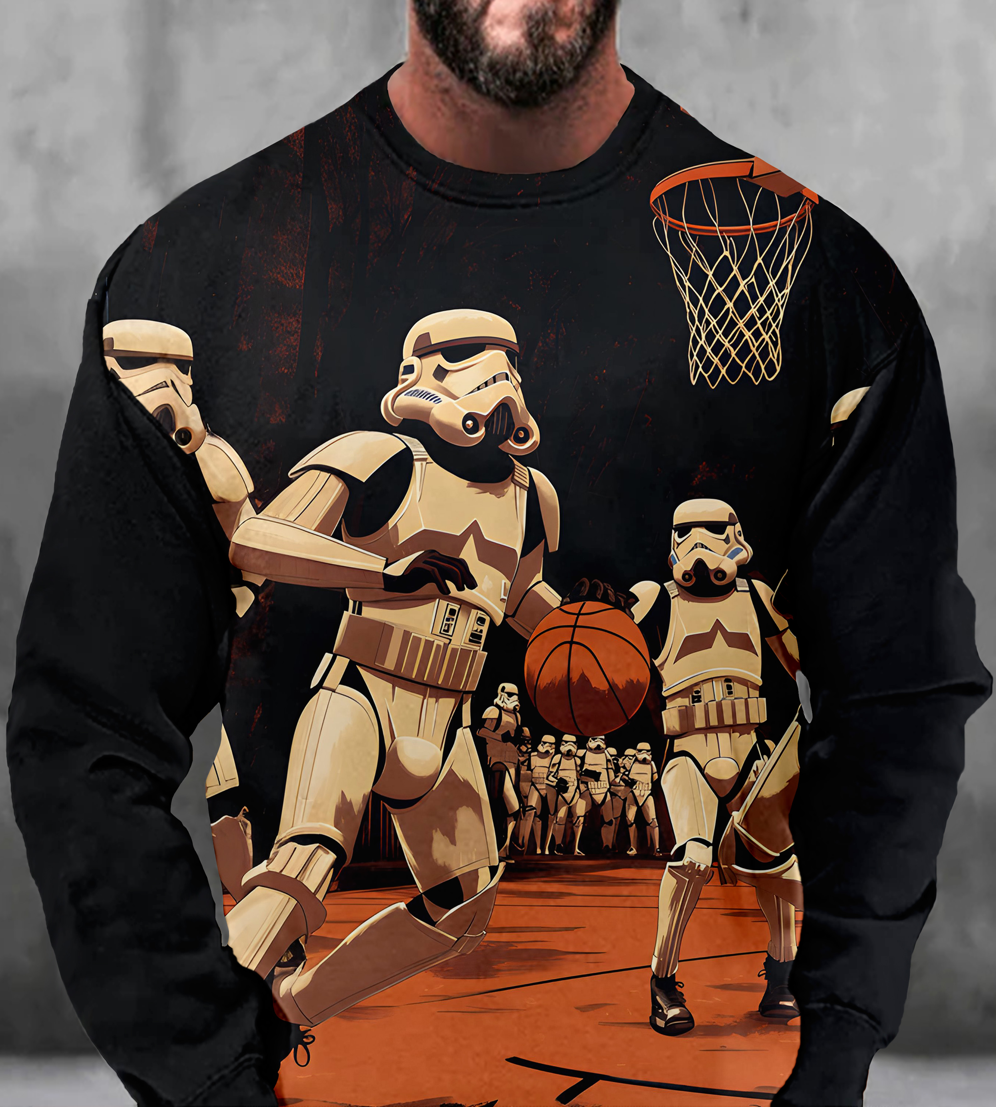 Men's Casual Classic Movie Graphic Long Sleeve Sweater