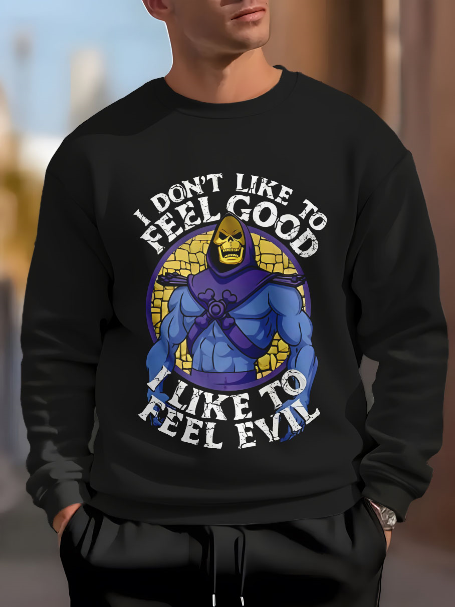 Men's Casual Classic Movie Graphic Long Sleeve Sweater