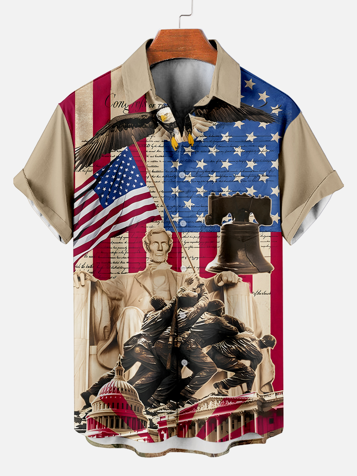 Men's Retro Graphic Short Sleeve Shirt