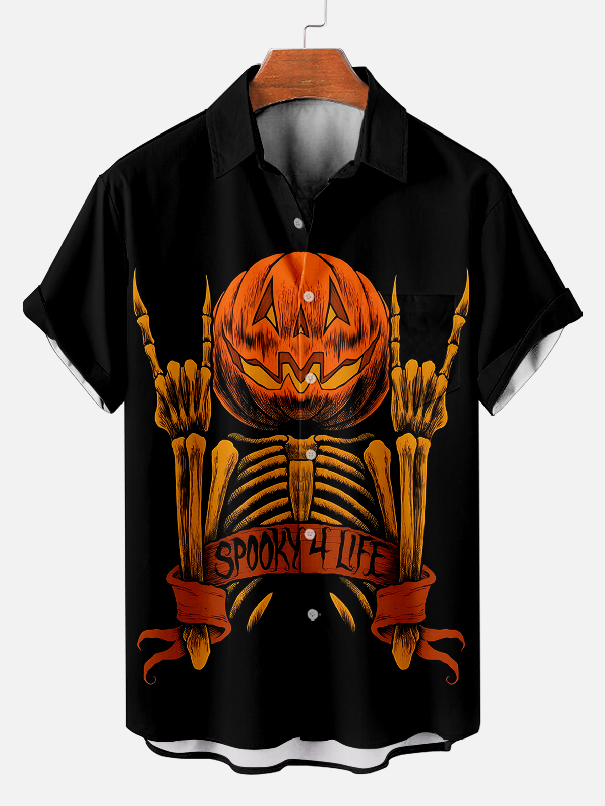 Halloween graphic short sleeve shirt