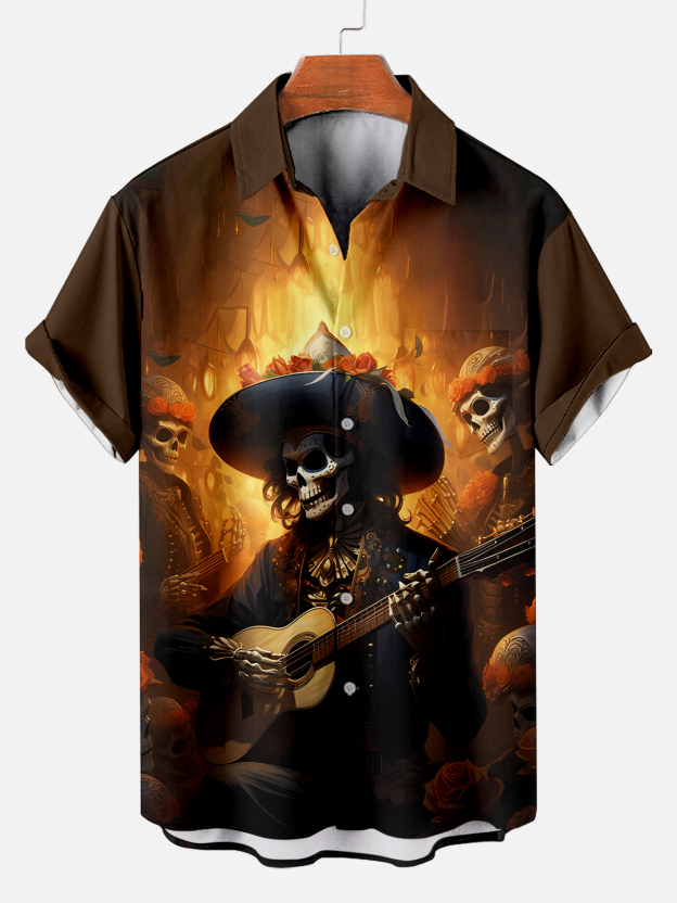 Men's Day of the Dead Graphic Short Sleeve Shirt