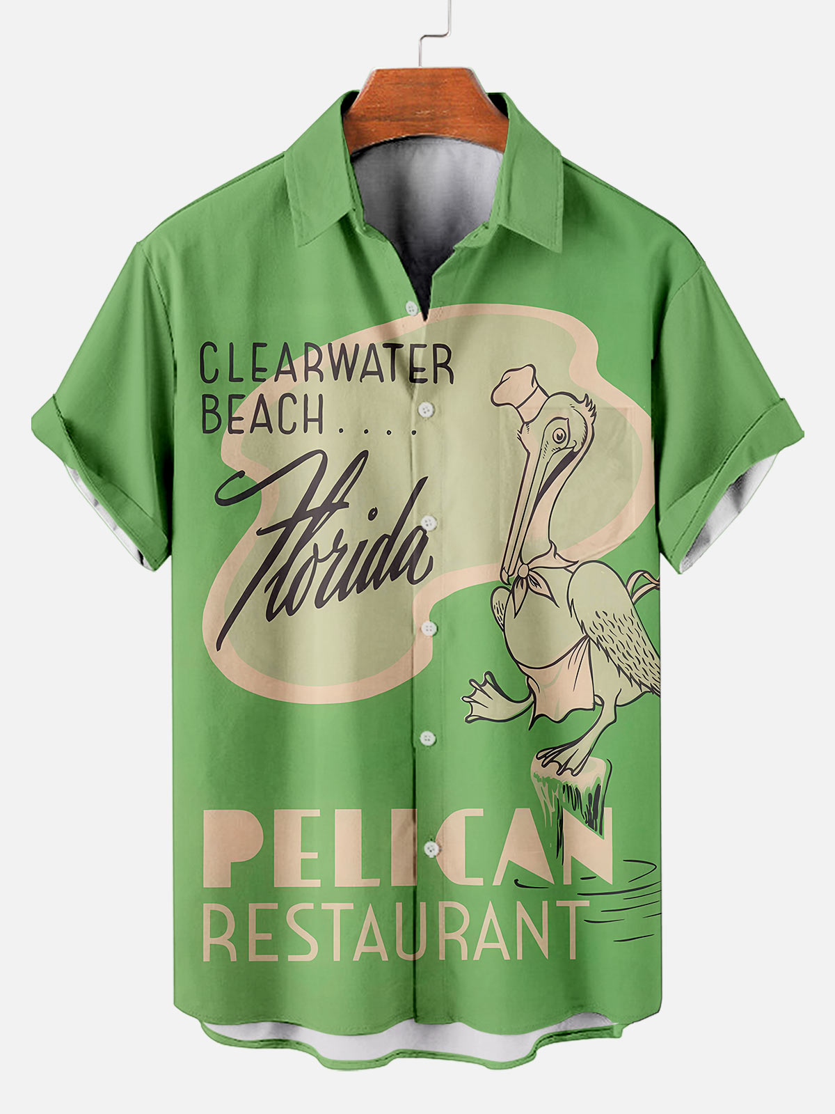 Men's Hawaiian Illustrated Short Sleeve Shirt