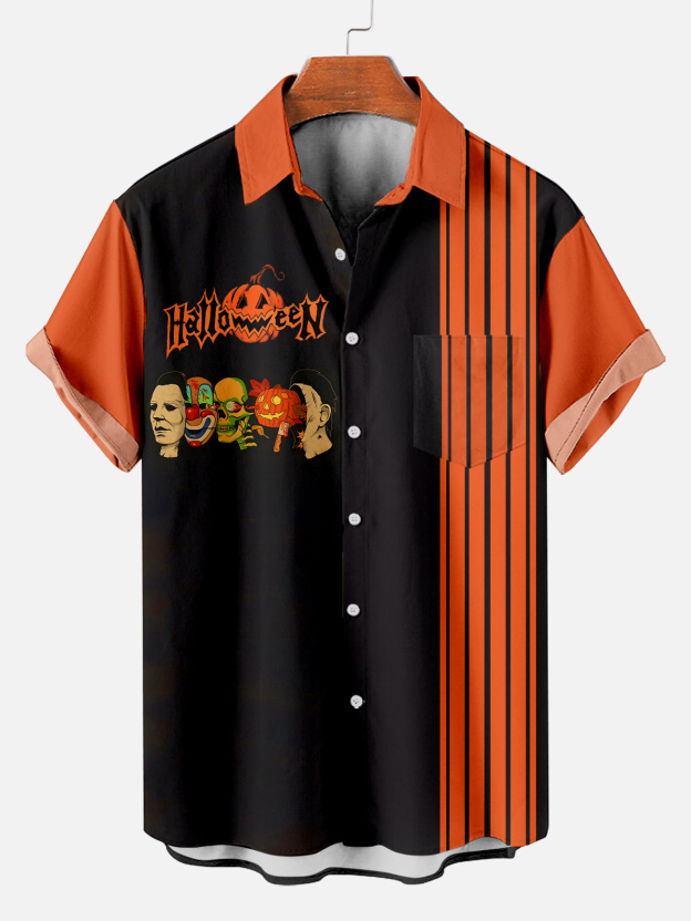 Men's Halloween Graphic Short Sleeve Shirt
