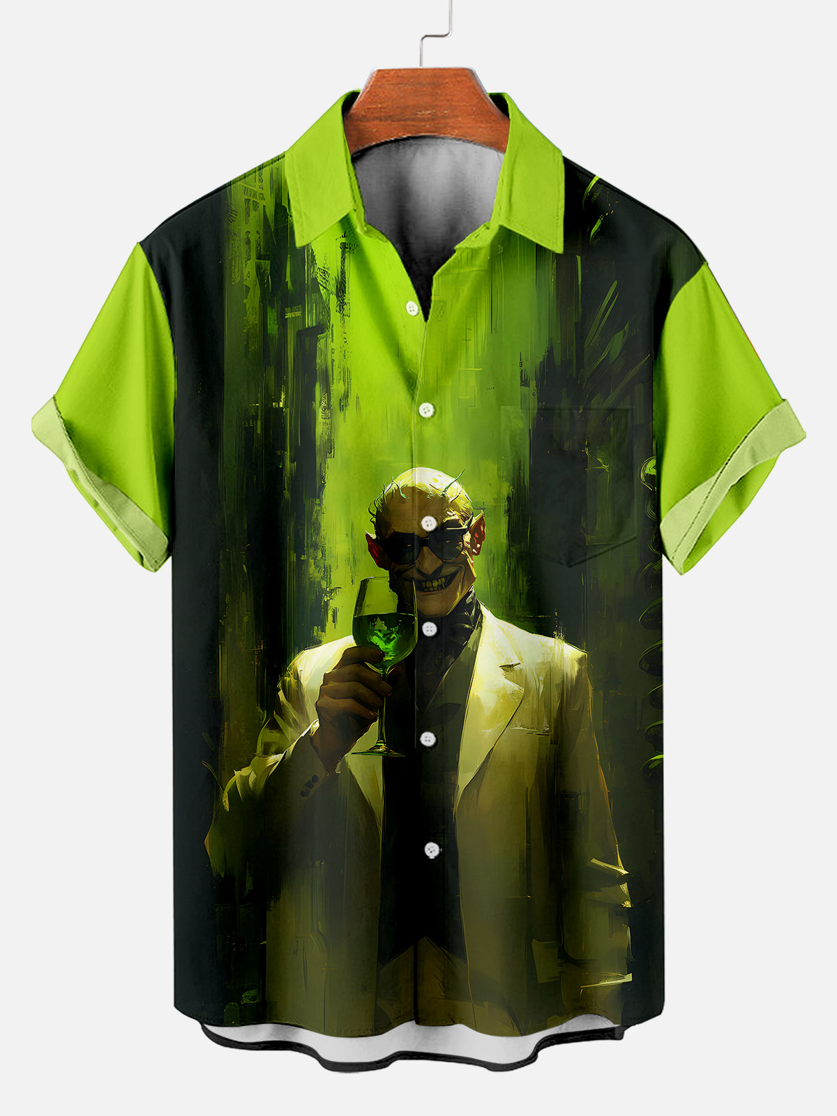 Men's Halloween Atmosphere Graphic Short Sleeve Shirt