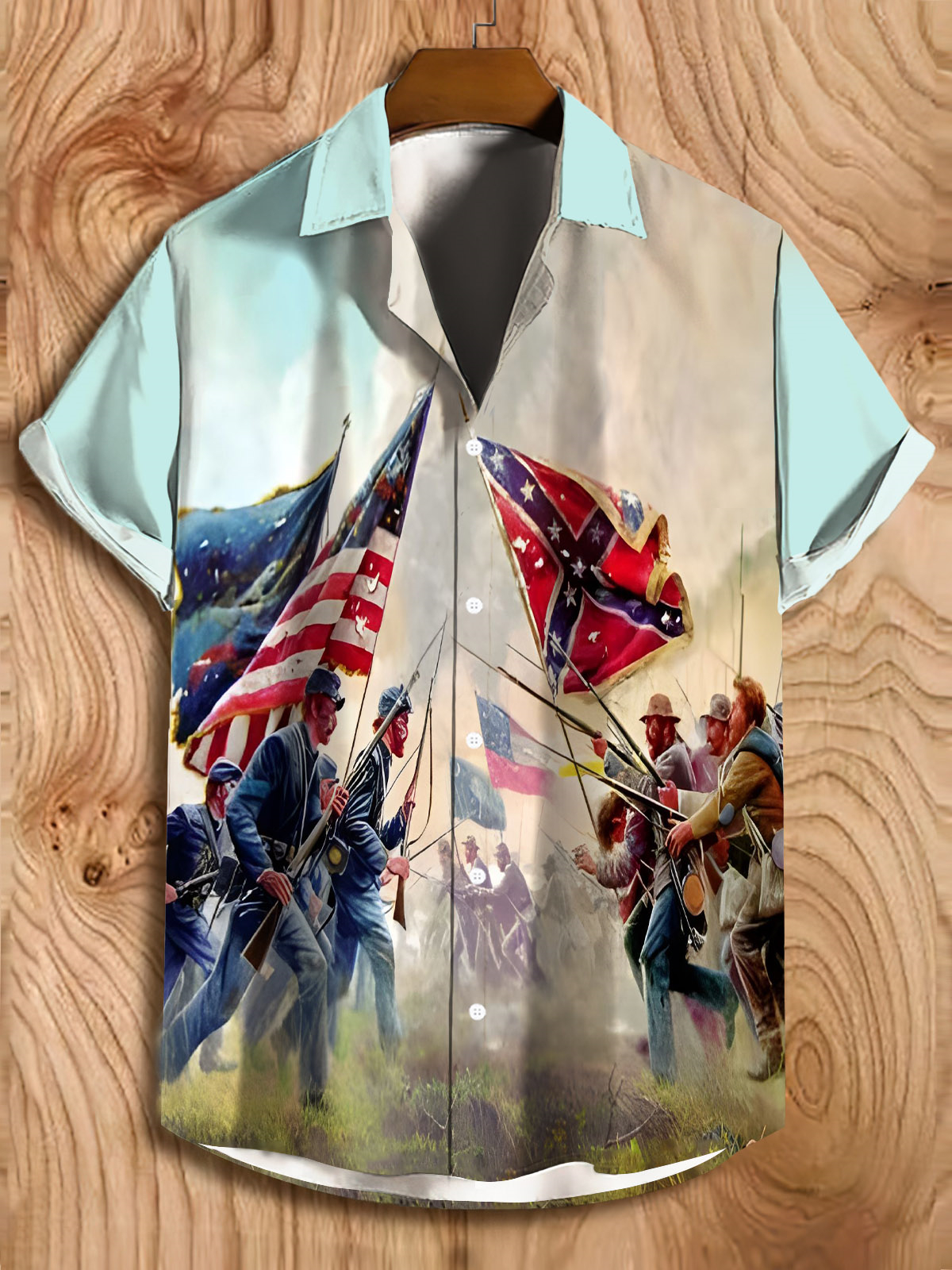 Men's illustration short sleeve shirt