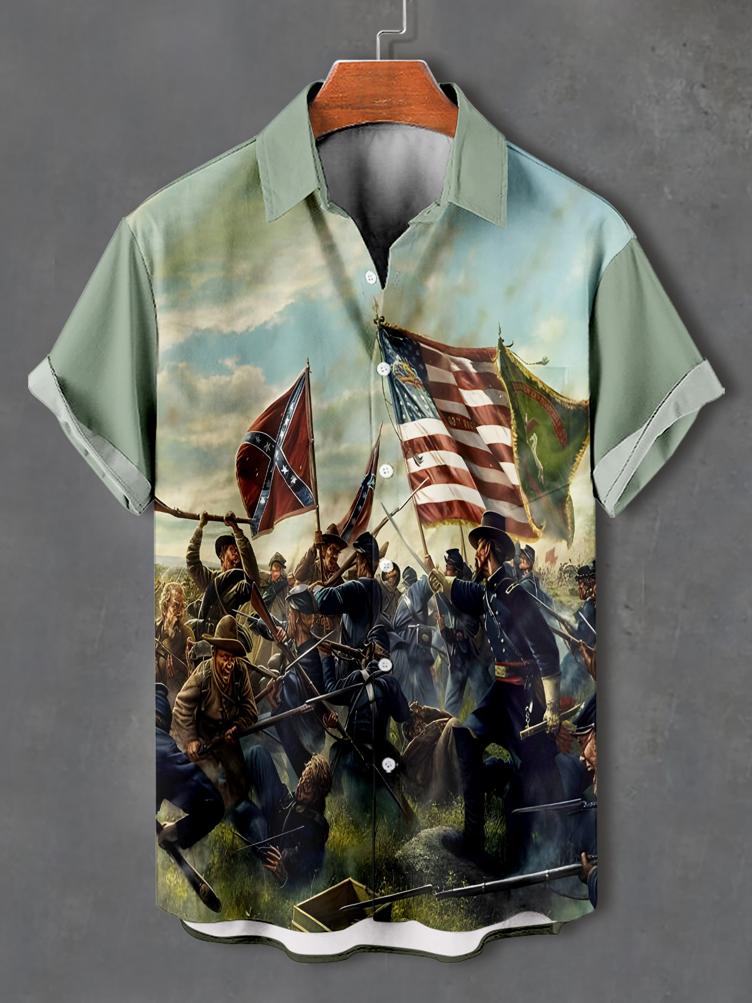 Men's Retro Graphic Short Sleeve Shirt