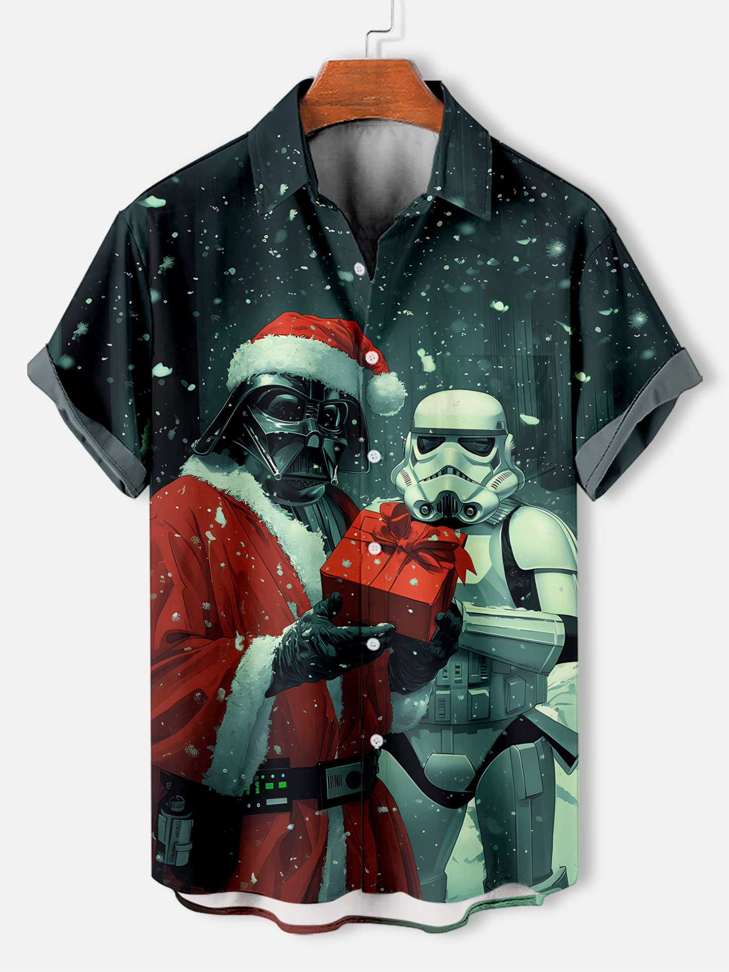 Men's Classic Movie Christmas Graphic Short Sleeve Shirt