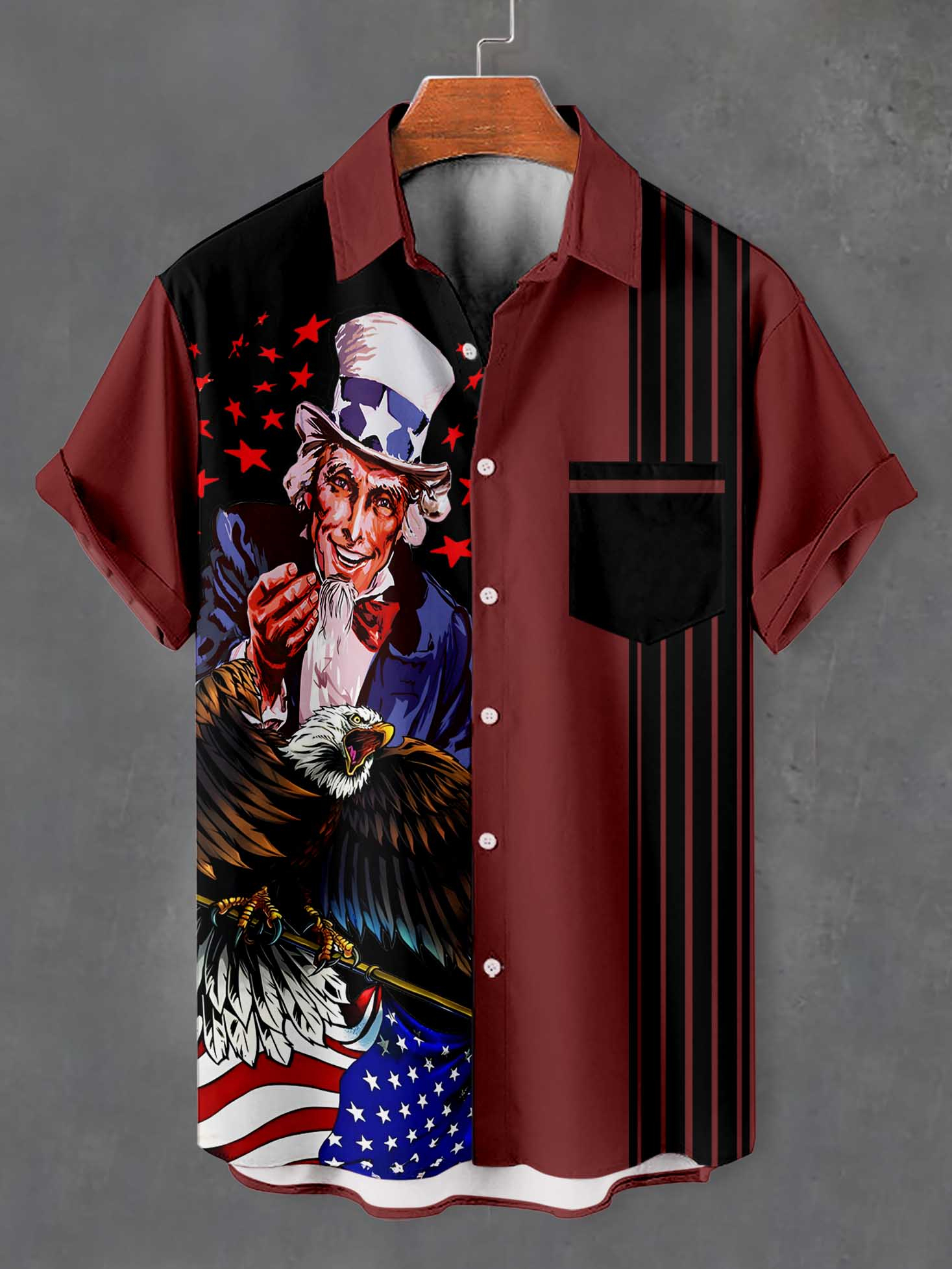 Men's Fun Cartoon Graphic Short Sleeve Shirt