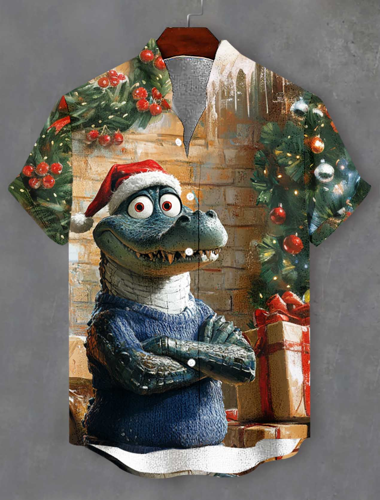 Men's Fun Animal Graphic Short Sleeve Shirt