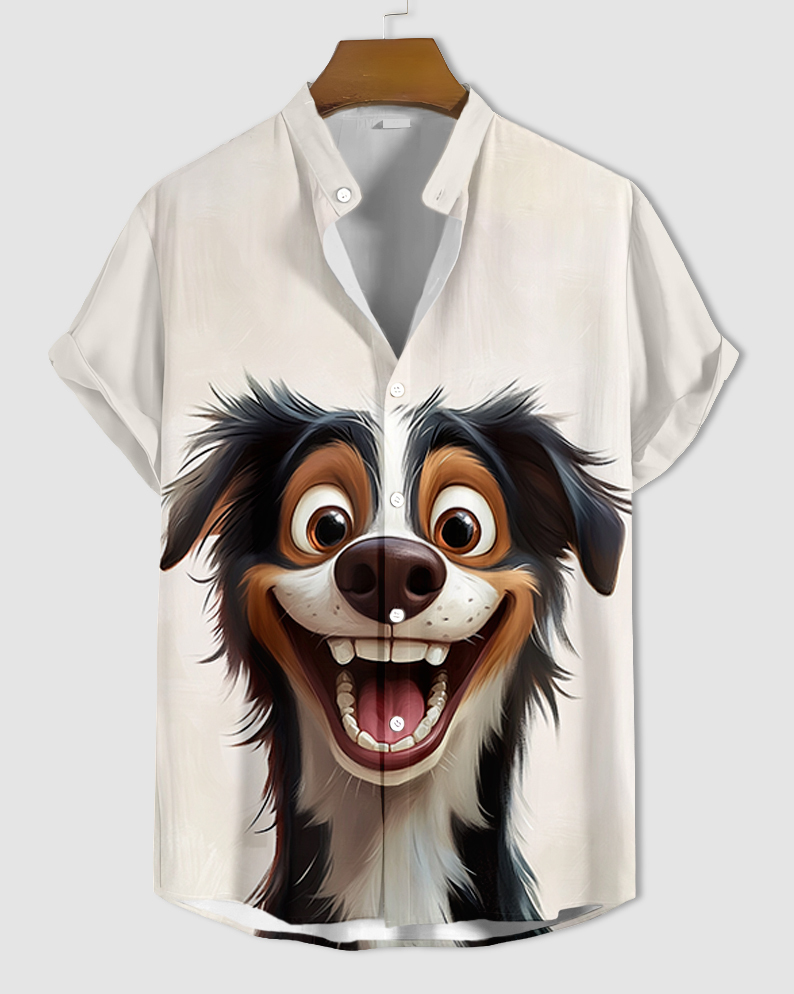 Men's Fun Cartoon Graphic Short Sleeve Shirt