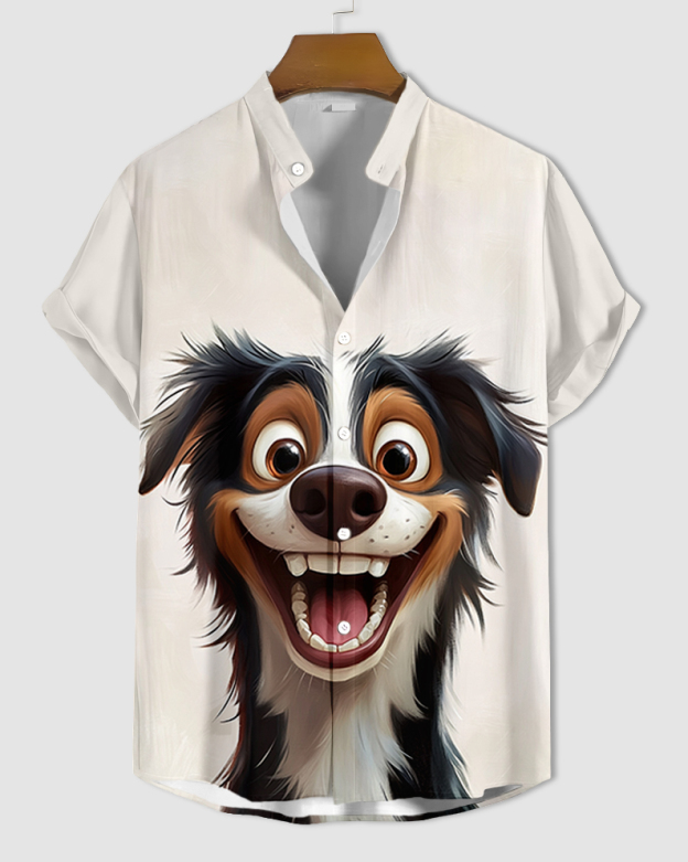 Men's Fun Cartoon Graphic Short Sleeve Shirt