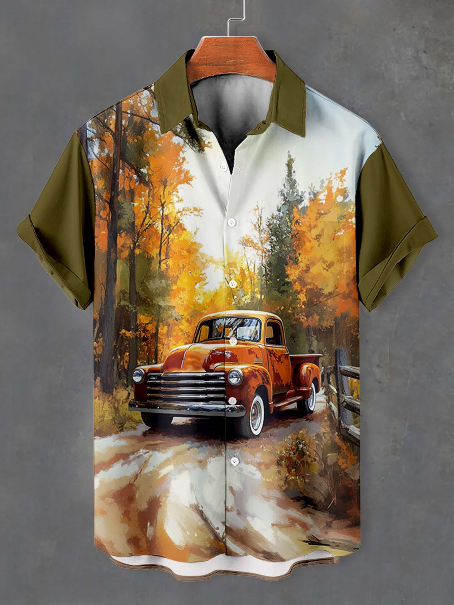 Men's Car Graphic Short Sleeve Shirt