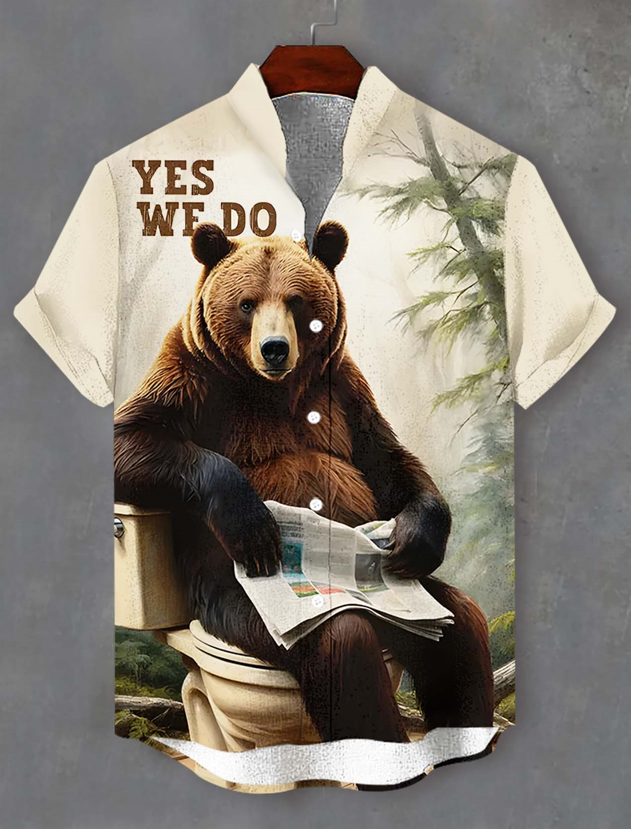 Men's Fun Animal Graphic Short Sleeve Shirt