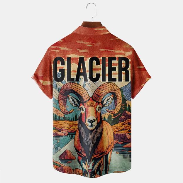 Vintage Magazine pattern short sleeved shirt