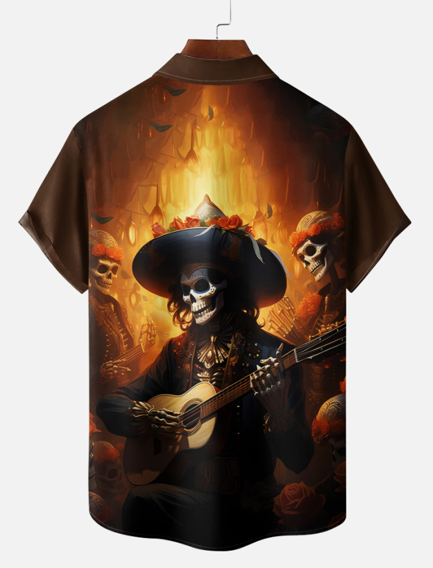 Men's Day of the Dead Graphic Short Sleeve Shirt