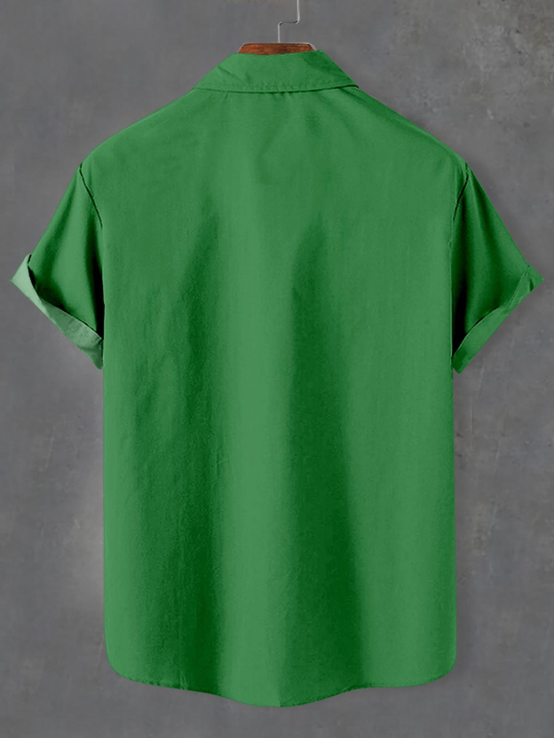 Men's Christmas Cartoon Graphic Short Sleeve Shirt