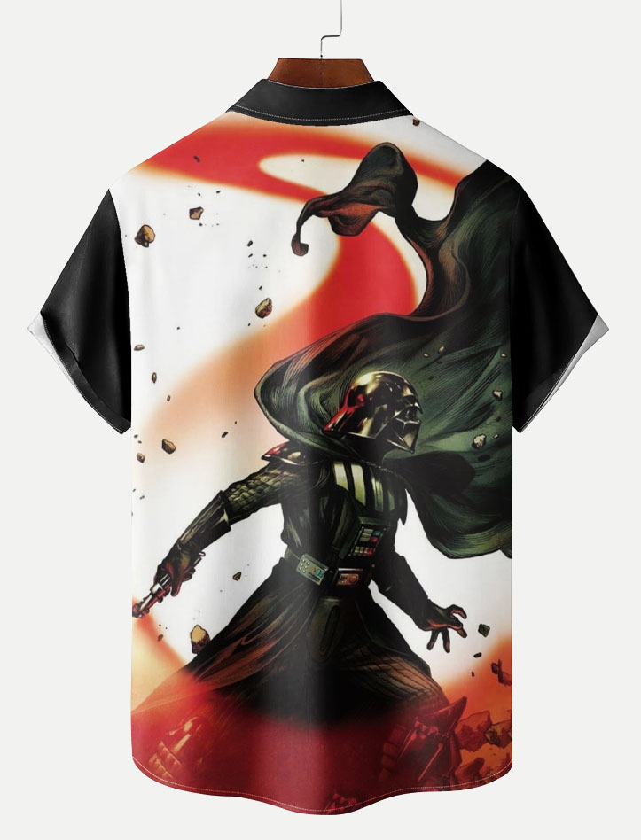  Classic Movie pattern short sleeved shirt