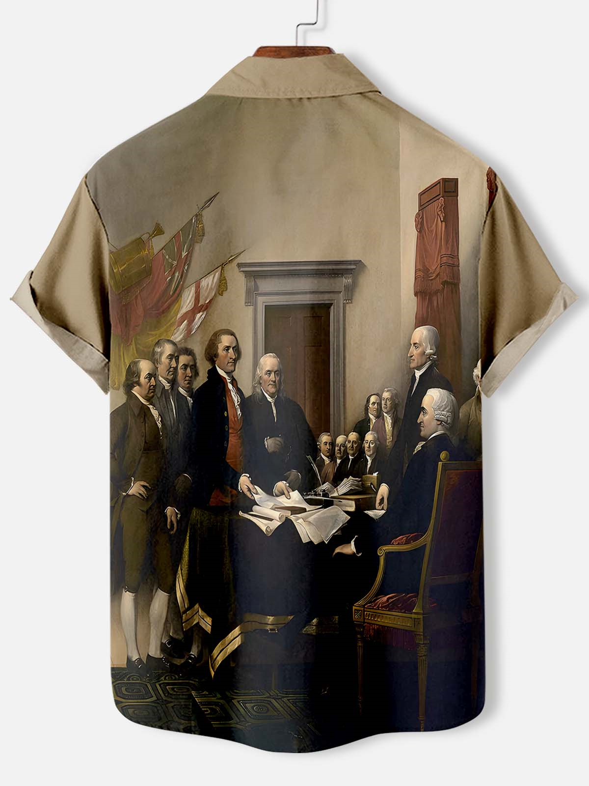 Men's American Revolutionary War Illustration short sleeve shirt