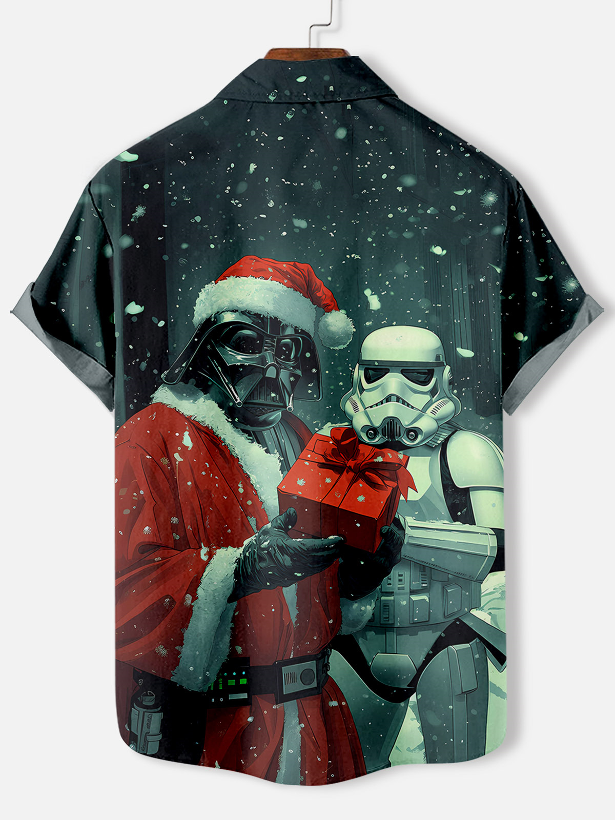 Men's Classic Movie Christmas Graphic Short Sleeve Shirt