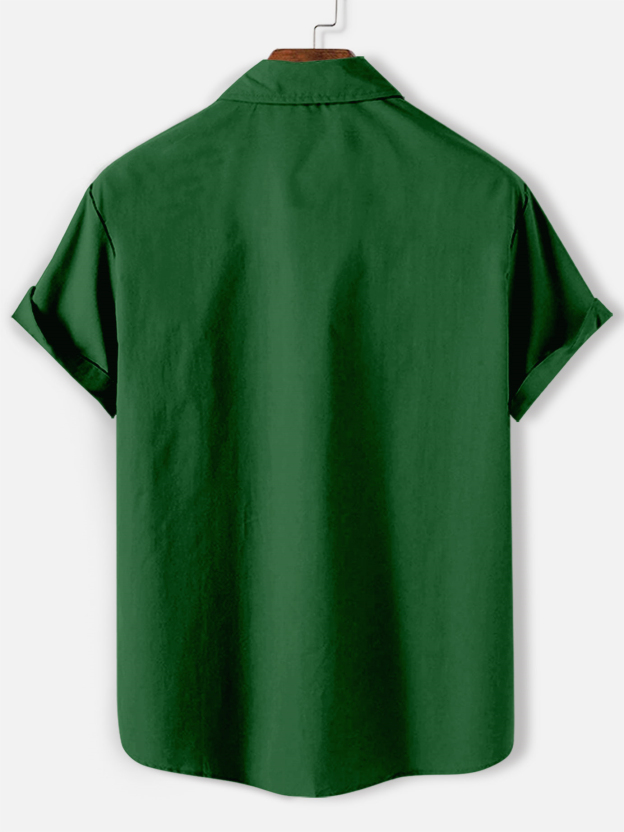 Men's Casual St. Patrick's Day Graphic Short Sleeve Shirt