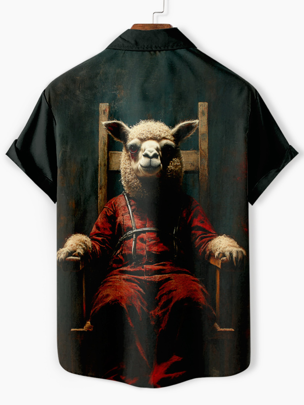 Men's Classic Movie The Silence of the Lambs Animal Fun Graphic Short Sleeve Shirt