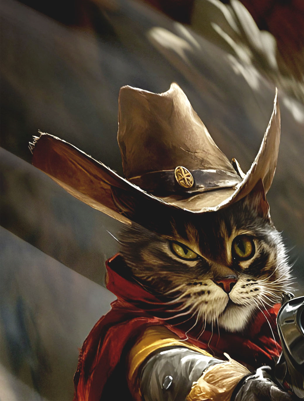 Men's Retro Cartoon Anime Cat Theme Short Sleeve Shirt