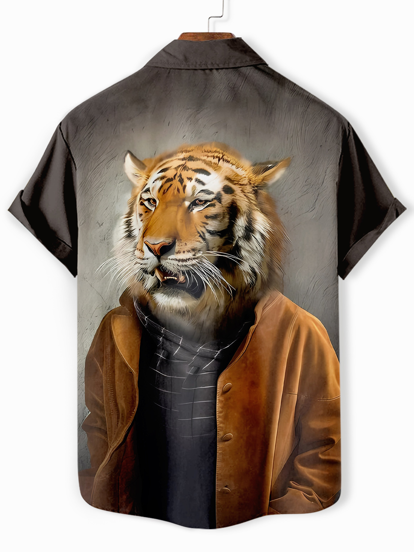 Men's Retro Fun Animal Orangutan Graphic Short Sleeve Shirt