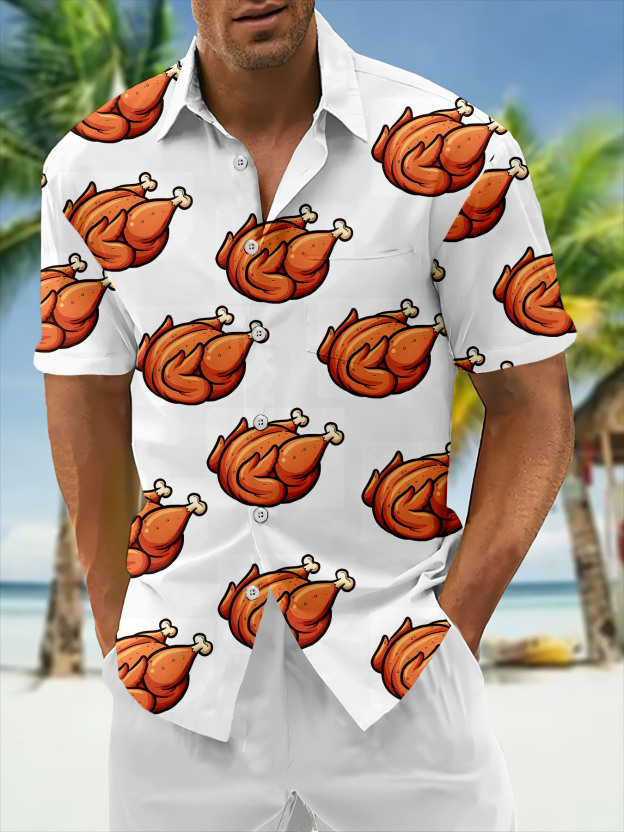 Men's Classic Green Monster Christmas Slogan Contrast Fun Short Sleeve