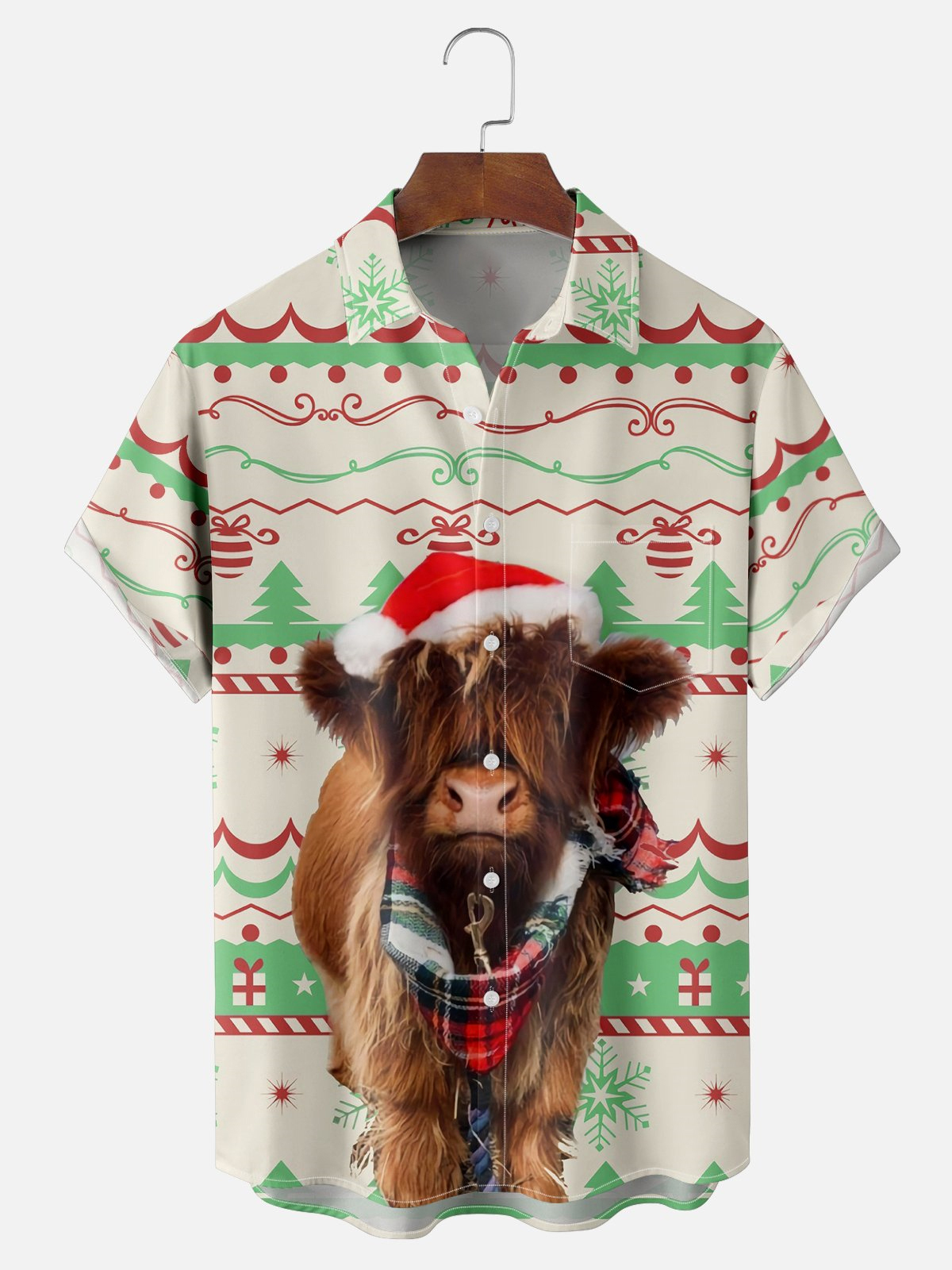 Men's Christmas Graphic Short Sleeve Shirt