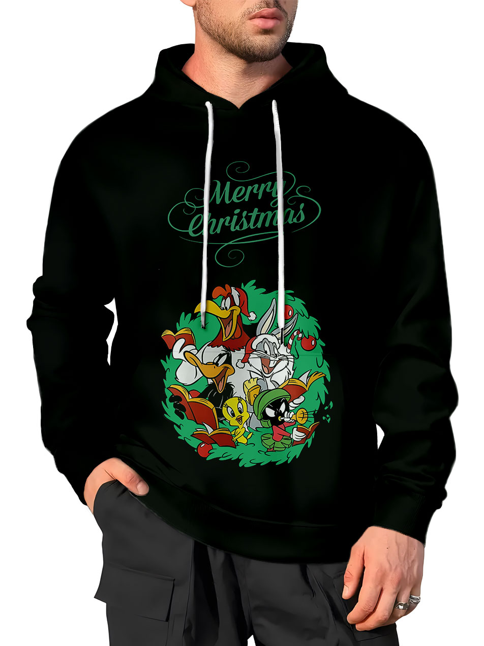Men's Casual Art Cartoon Graphic Hoodie