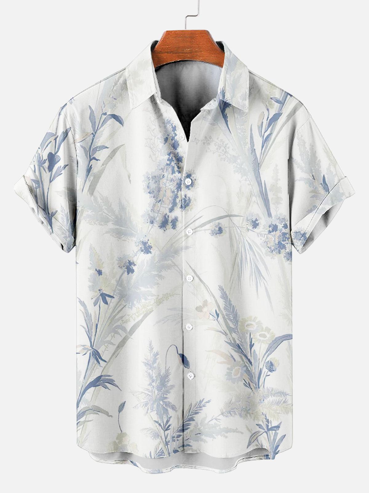 Men's Short Refreshing elegant hawaii Sleeve Shirt 