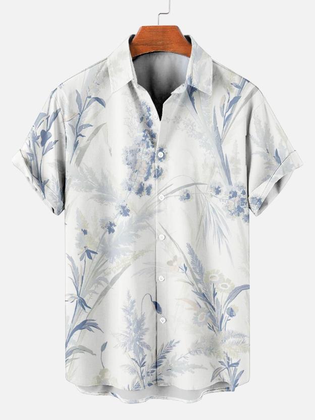 Men's Short Refreshing elegant hawaii Sleeve Shirt