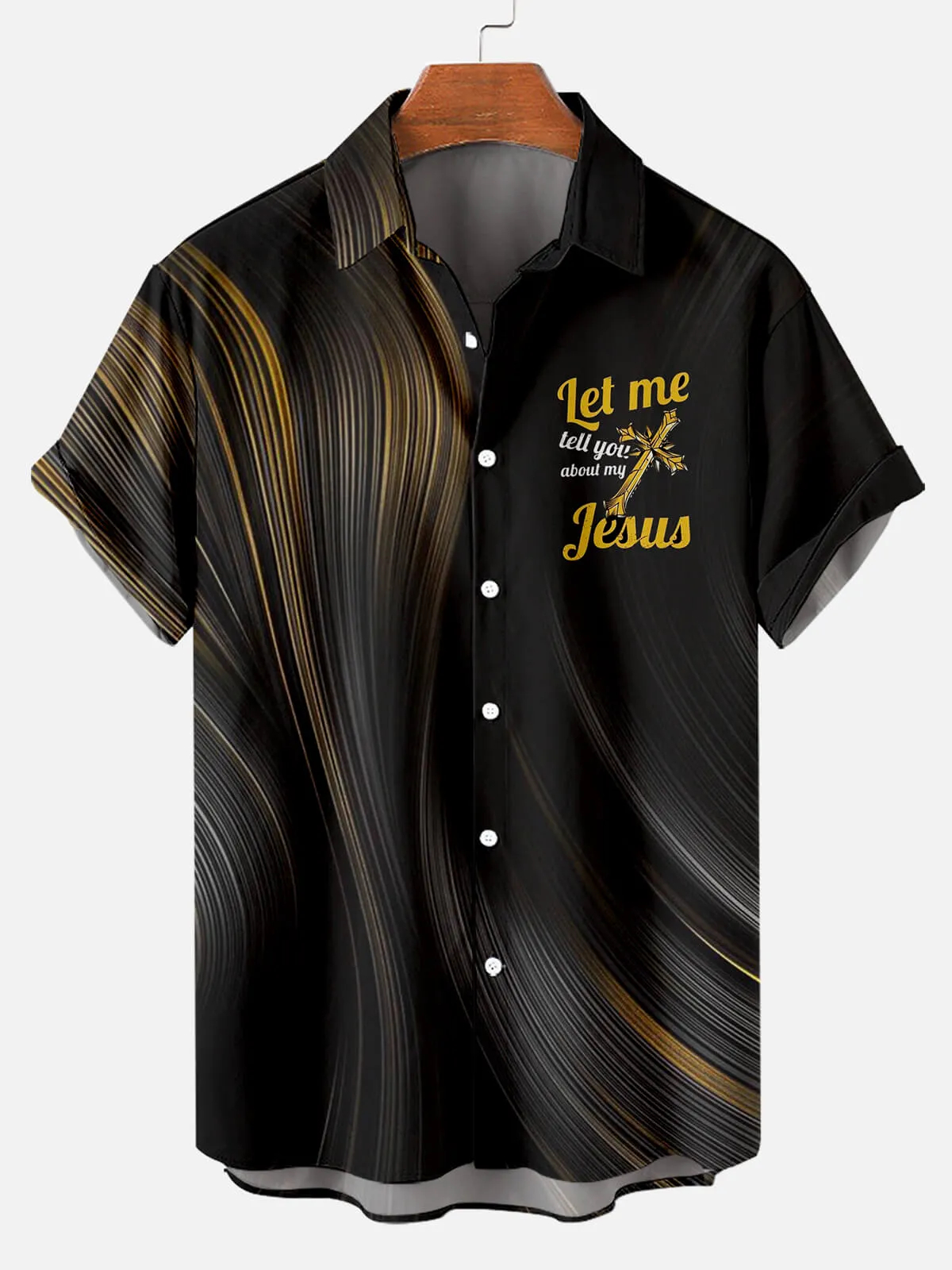 Men's Memorial Day Easter Print Short Sleeve Shirt