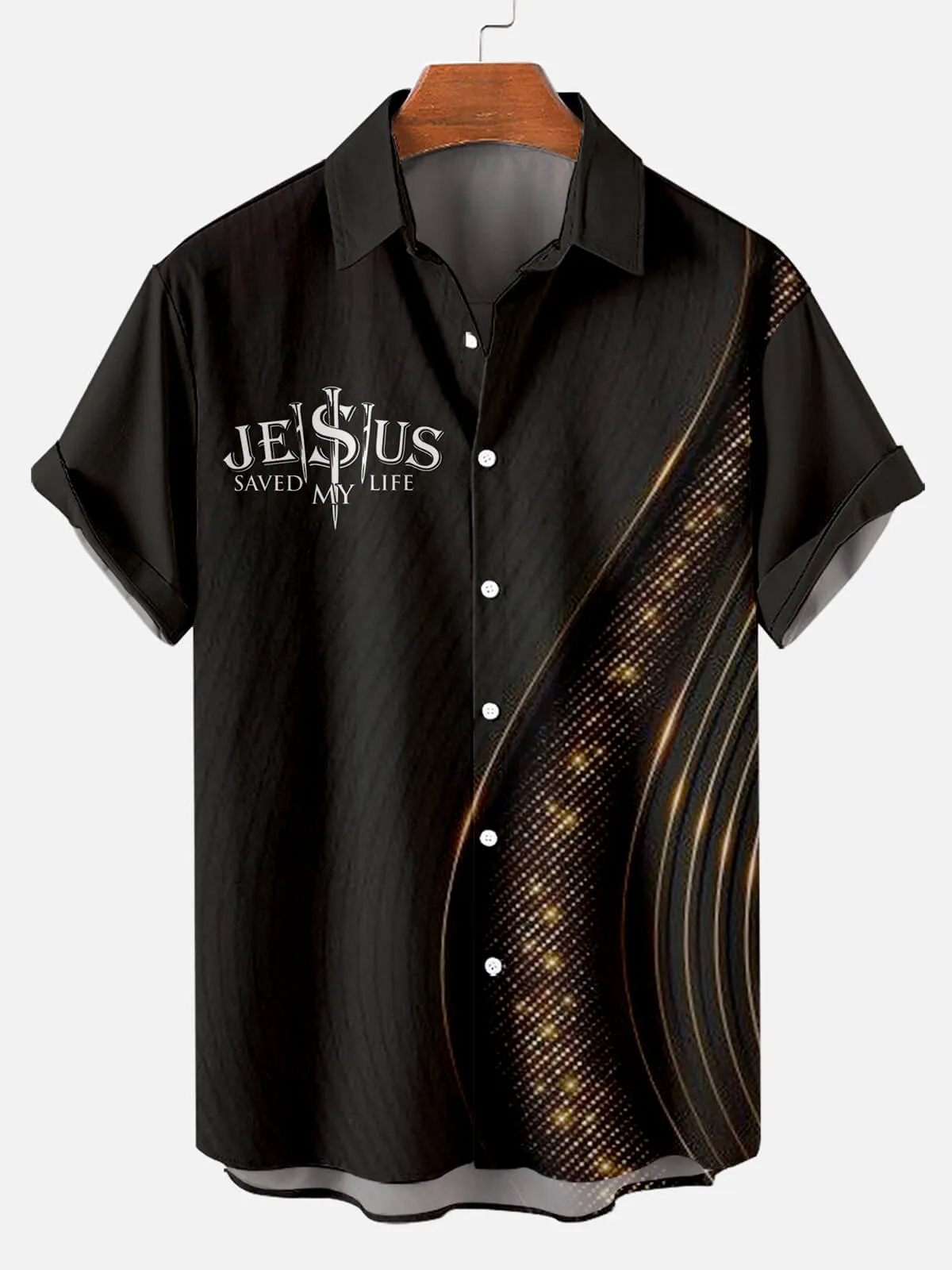 Men's Memorial Day Easter Print Short Sleeve Shirt