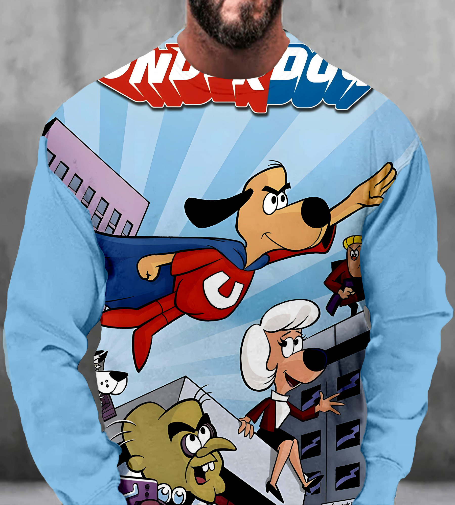 Men's Casual Classic Movie Graphic Long Sleeve Sweater