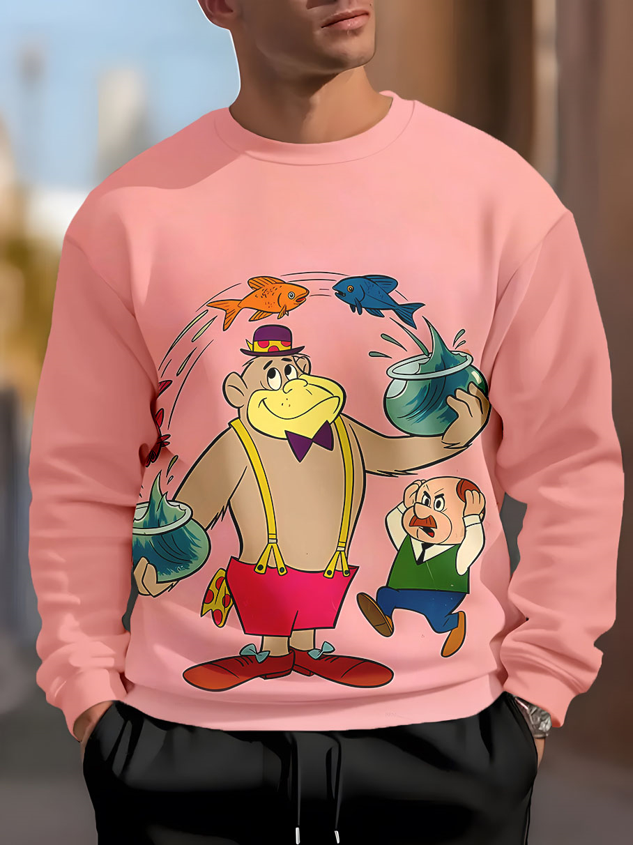 Men's Casual Classic Movie Graphic Long Sleeve Sweater