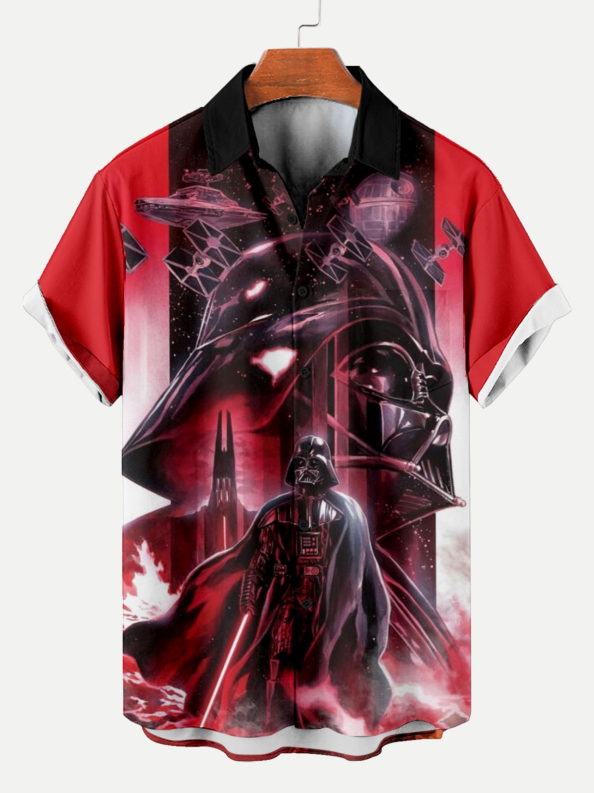  Classic Movie pattern short sleeved shirt