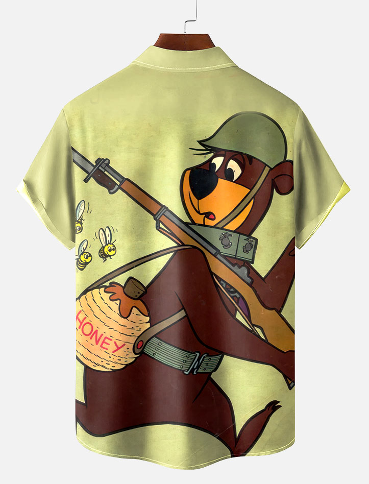 Men's Retro Comic Cartoon Classic Character Graphic Short Sleeve Shirt