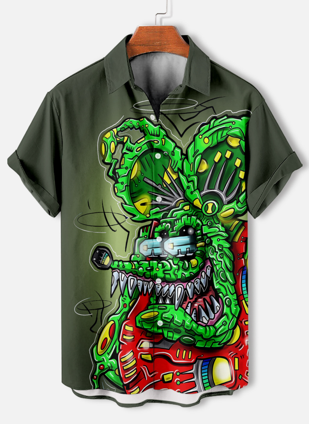 Men's Short Refreshing elegant hawaii Sleeve Shirt