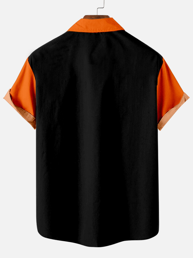 Men's Fun Slogan Graphic Contrast Short Sleeve Shirt