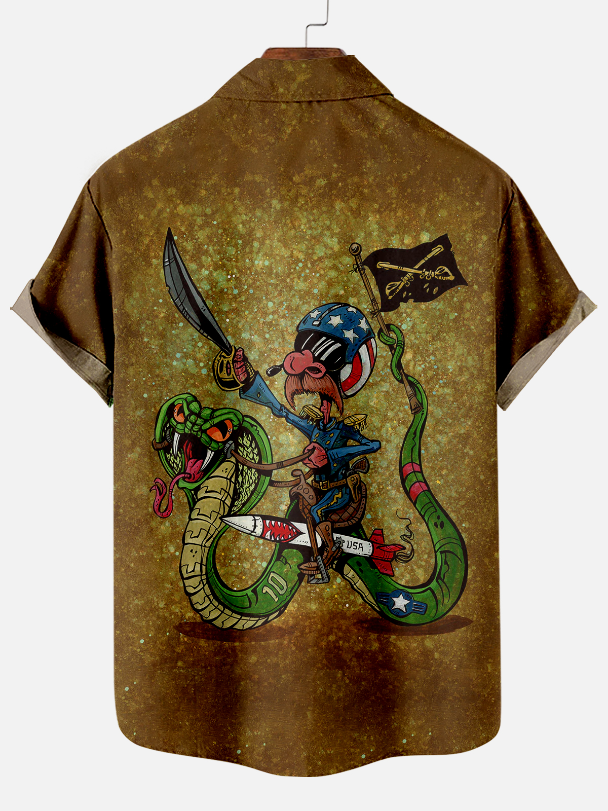 Men's Classic Day of the Dead Skull Graphic Short Sleeve Shirt