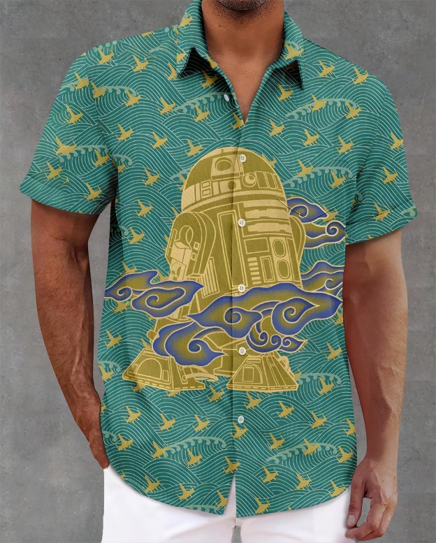 [Copy]Men's Vintage Witch Oil Painting Art Halloween Short Sleeve Shirt