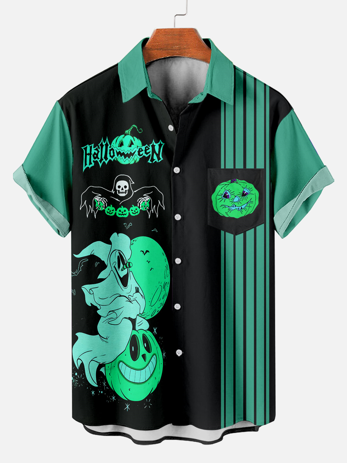 Men's Halloween Graphic Short Sleeve Shirt