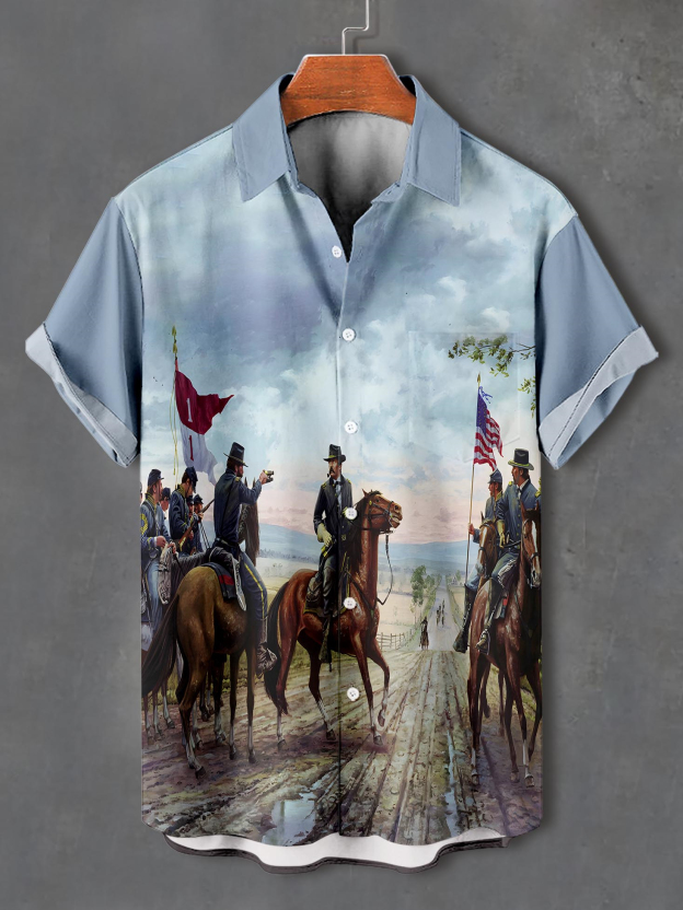 Men's Retro Graphic Short Sleeve Shirt