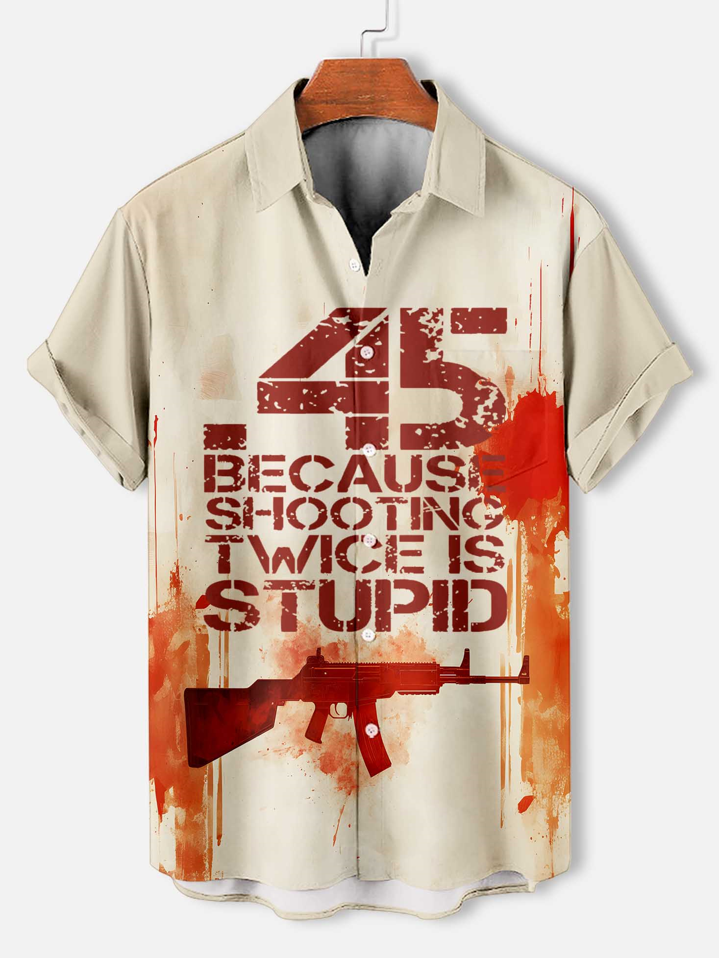 Men's Slogan Short Sleeve Shirt
