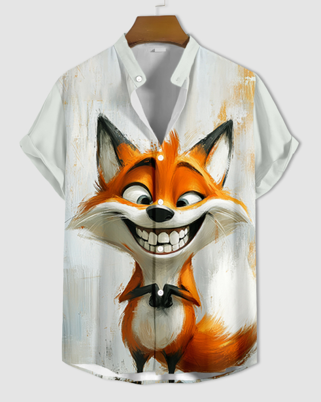 Men's Fun Cartoon Graphic Short Sleeve Shirt